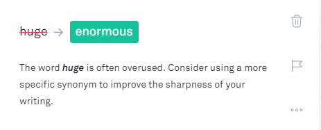 trouver des mots surutilisés dans grammarly