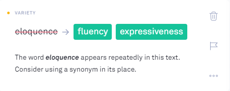 trouver des mots répétitifs dans grammarly