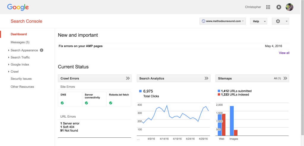 outil de référencement gratuit Google Search Console