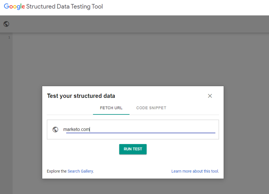 Google structured data testing tool