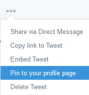 how to pin your tweet
