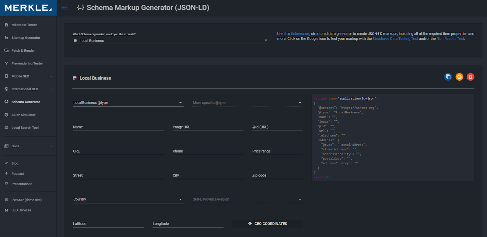 schema markup generator