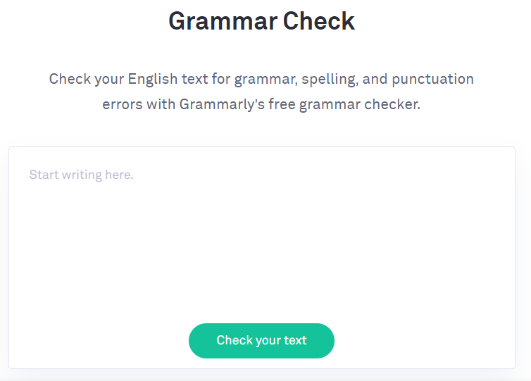 Grammar check example - Grammarly