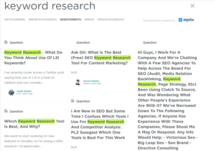 keyword research platforms