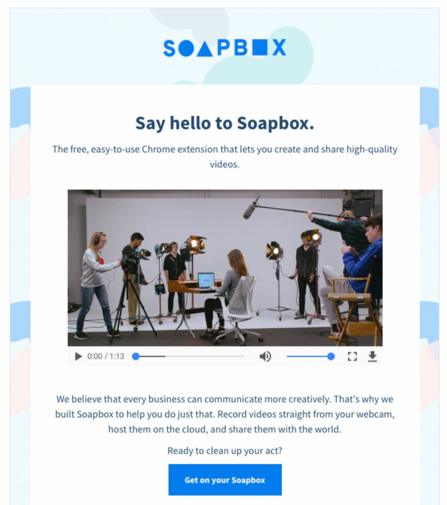 soapbox video integration email example