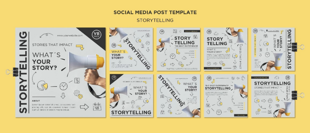 storytelling social captions