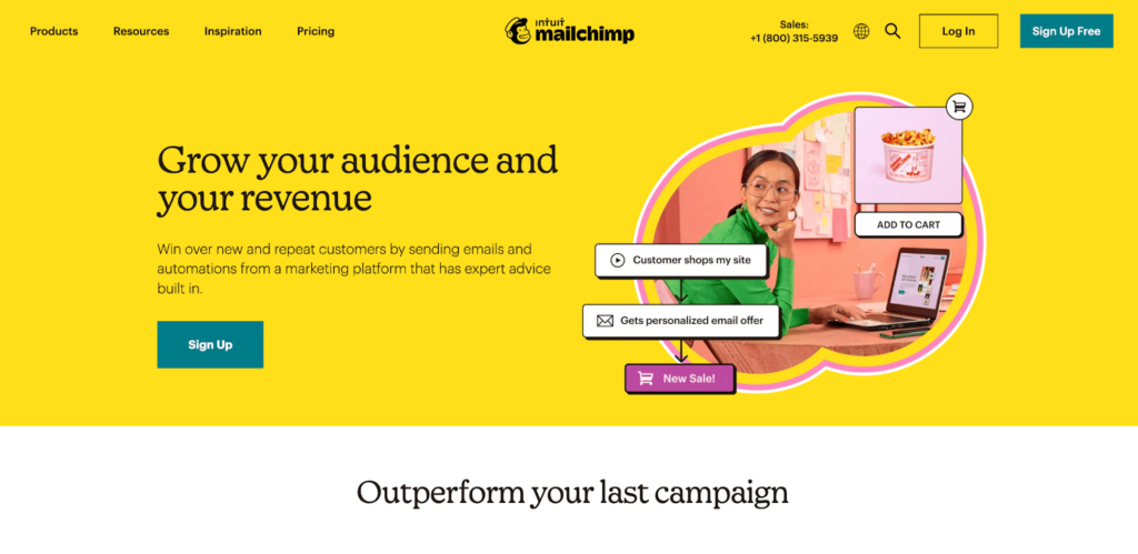 MailChimp email automation tool