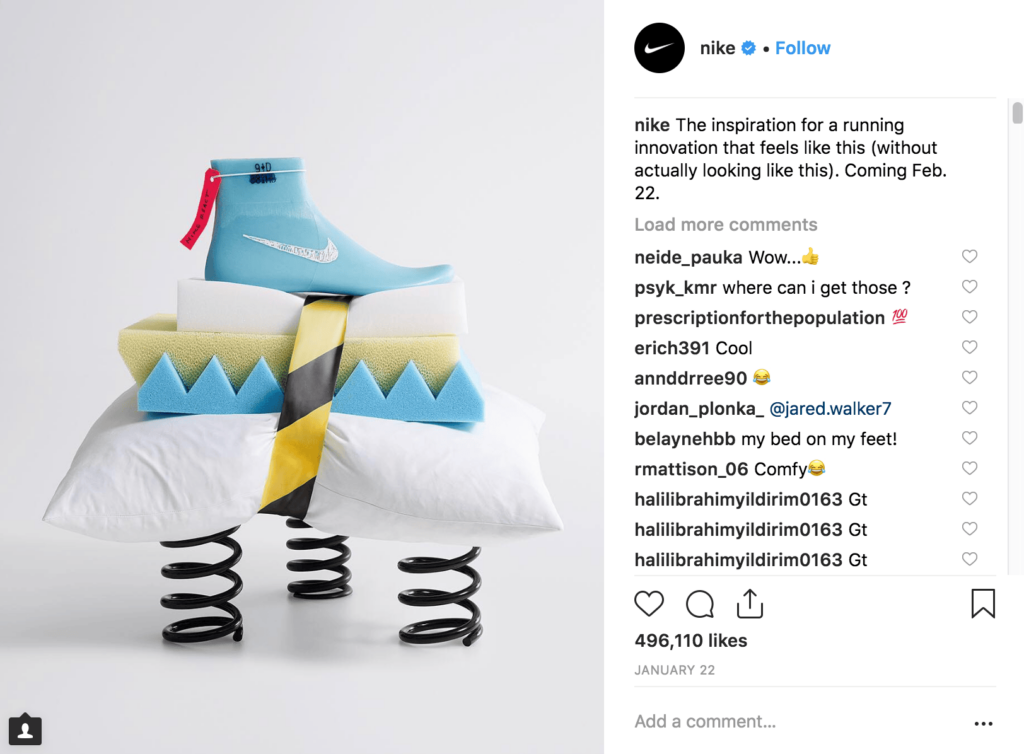 Social commerce example - Nike Instagram Product
