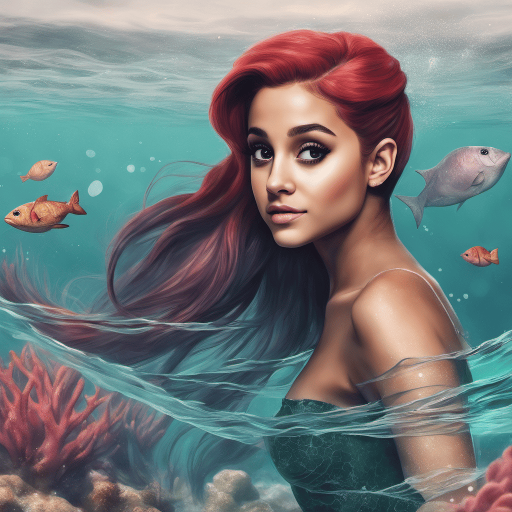 AI Art Ariana Grande as Ariel Little Mermaid
