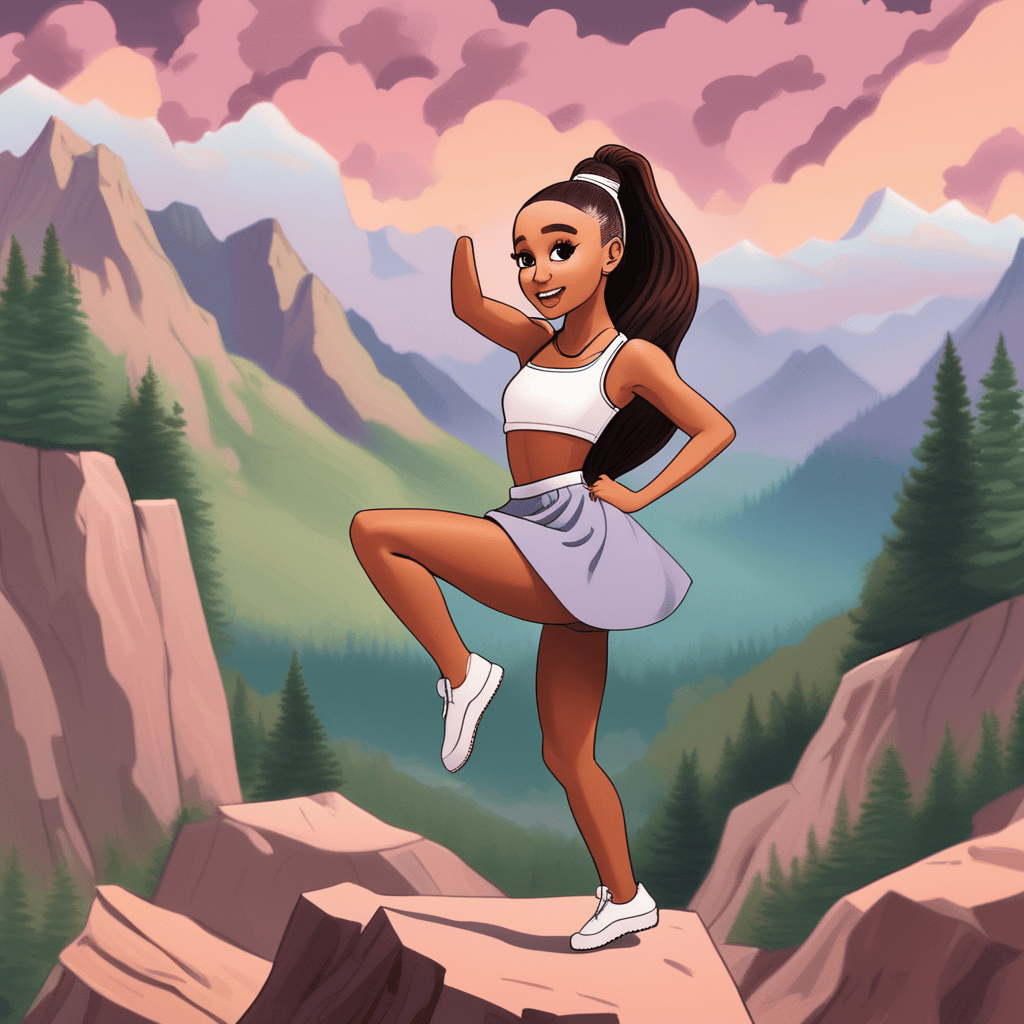Ariana Grande Image Example Generated by AI style of Aaron McGruder