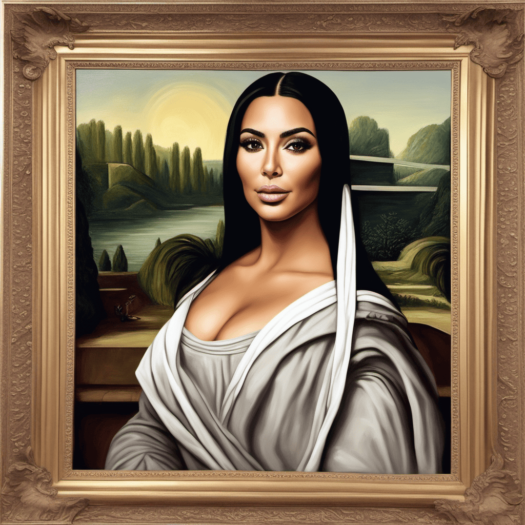 Kim Kardashian as Mona Lisa Oil Painting Art Example Text To Image Generator