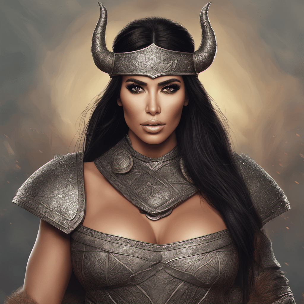 Kim Kardashian as a Viking princess Art Example Text To Image Generator