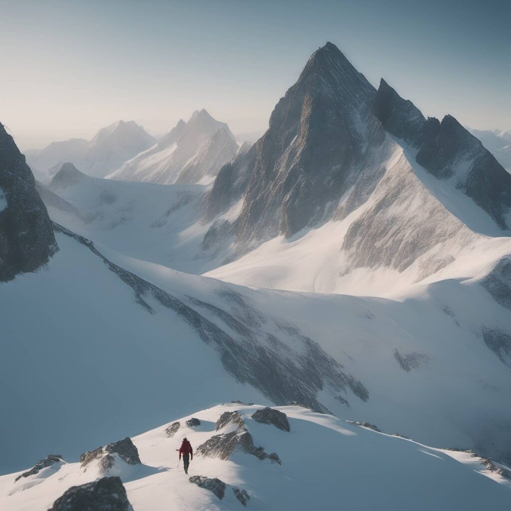 Landscape AI Art Beau style de paysage de montagne d'Alex Strohl