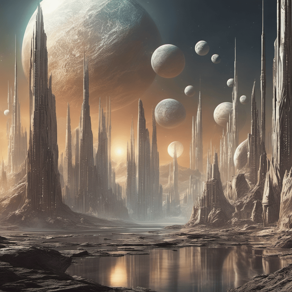 Landscape AI Art civilisations extraterrestres avancées