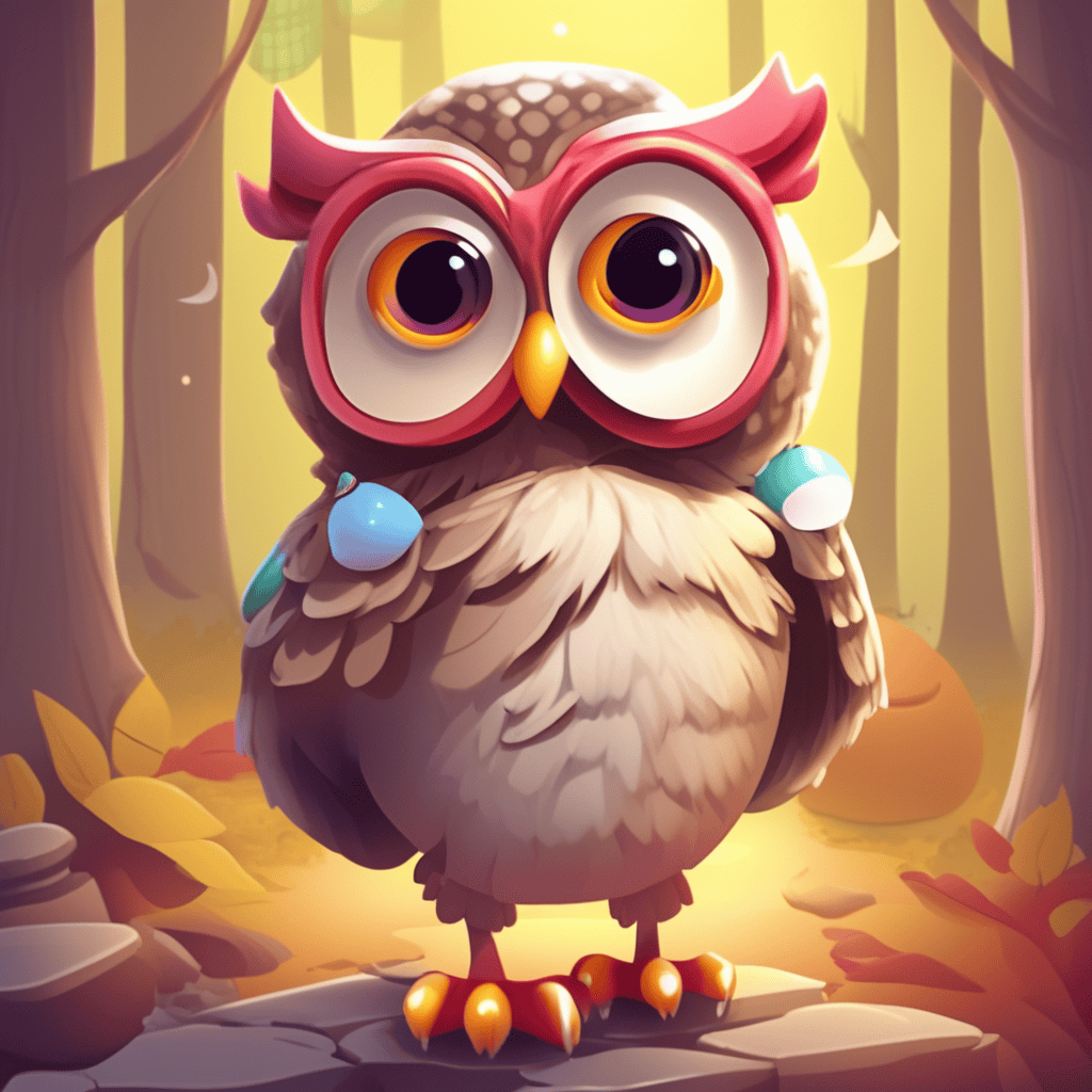 Owl AI Art Cute Owl 3d drawing