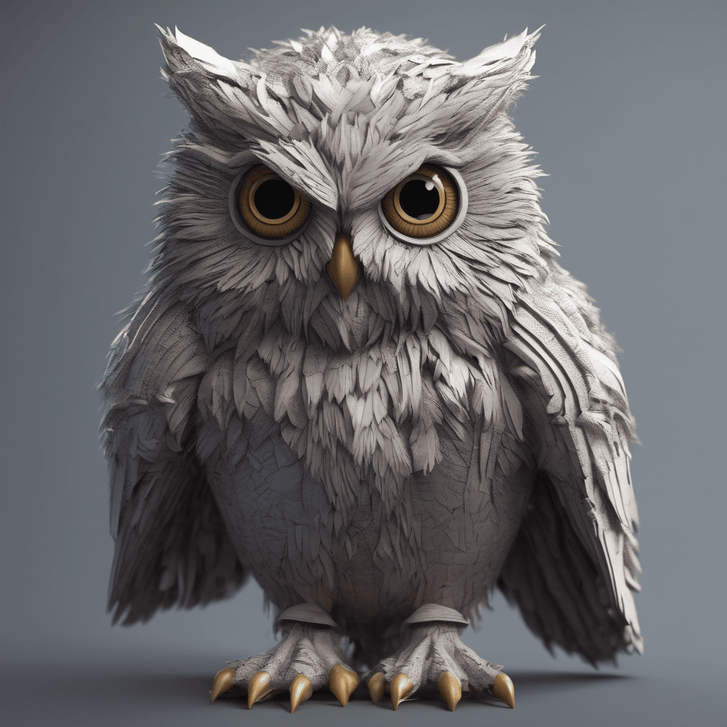 Owl AI Art Furry style of adam martinakis
