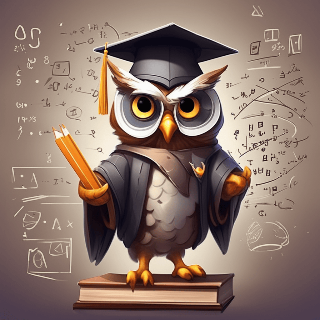 Owl AI Art Old Owl Professor
