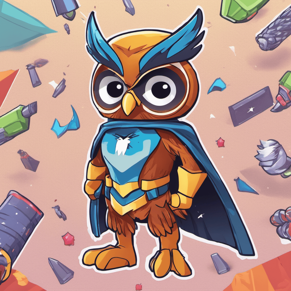 Owl AI Art Owl Superhero drawing