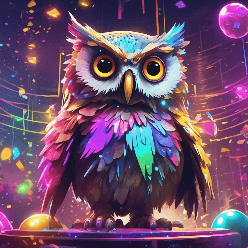 Owl AI Art Party Owl Purple
