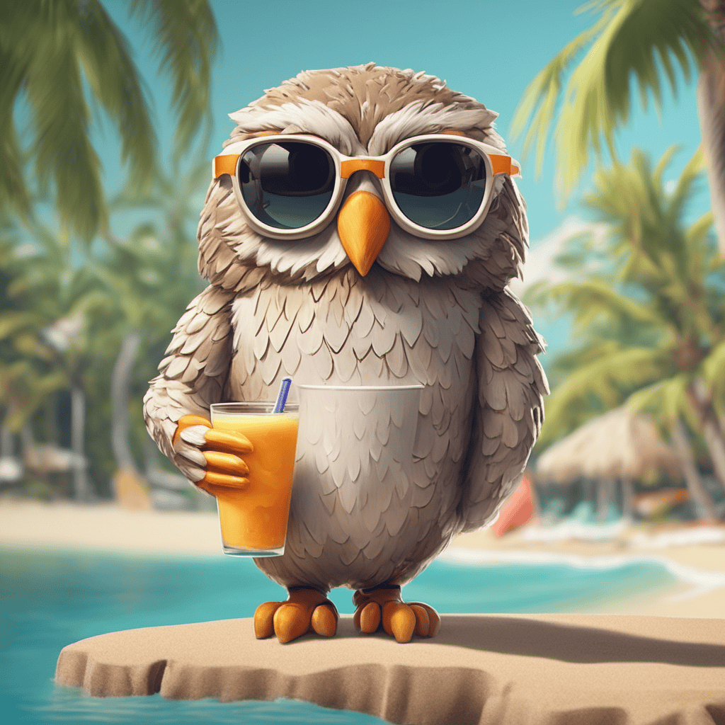 Owls AI Art Owl on a Vacation