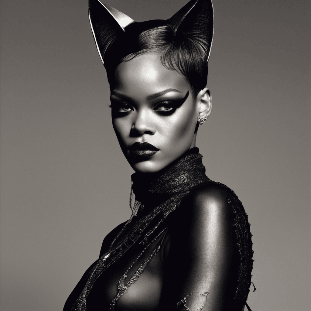 Rihanna AI Art As Catwoman
