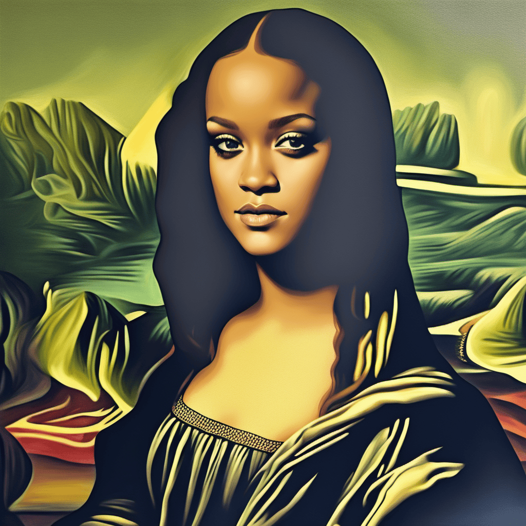 Rihanna AI Art as Mona Lisa