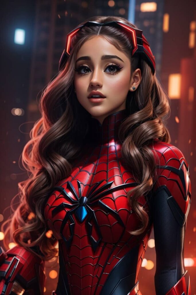 Ariana Grande AI Art as Spider Woman