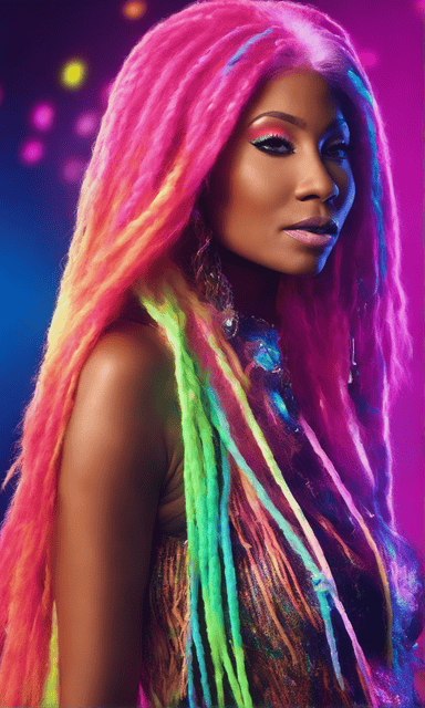 Nicki Minaj AI Art Colorful