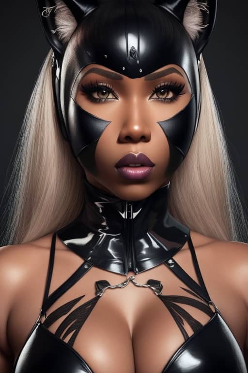 Nicki Minaj AI Art Ultra Realistic as Catwoman