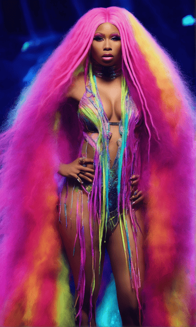 Nicki Minaj AI Art all pink