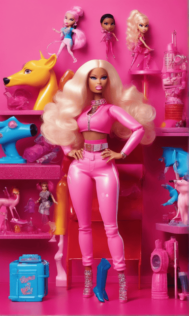 Nicki Minaj AI Art as Barbie Doll