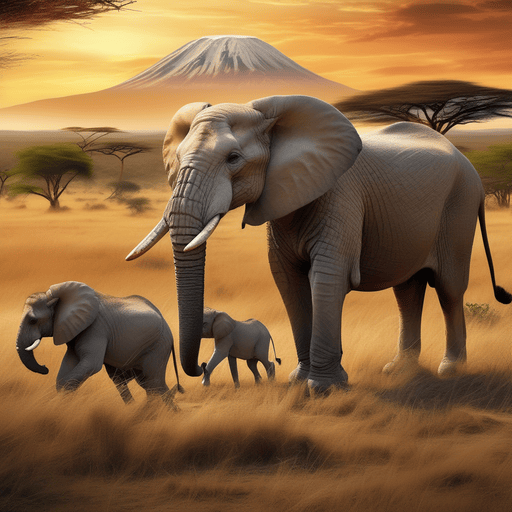 Photographie de voyage - AI Travel Images, exemple d'éléphants