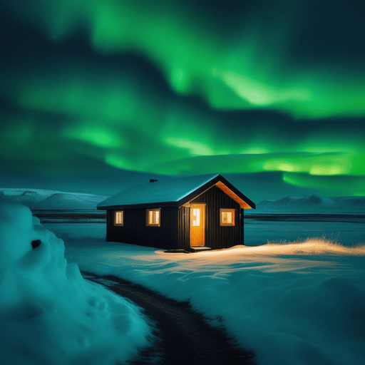 Travel Photography - AI Travel Images example northern lights