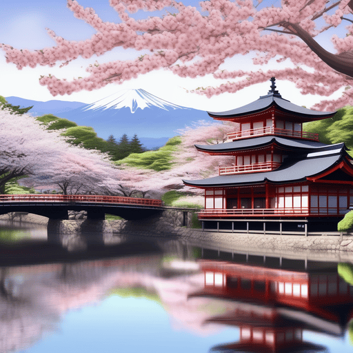 Travel Photography - AI Travel Images example sakura japan