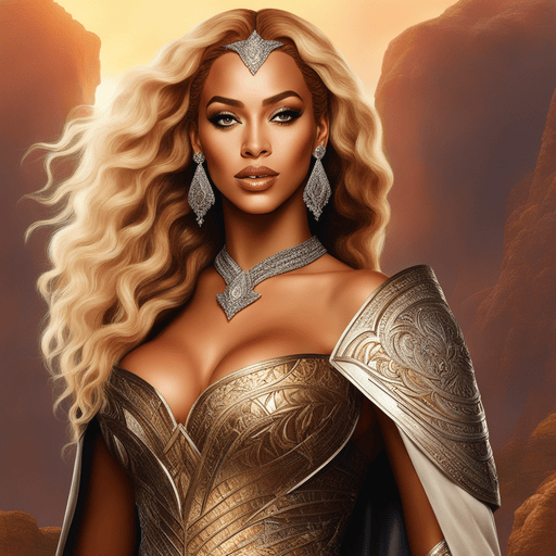 AI Art Ultra realistic, ultra detailed, Beyonce dressed Khaleesi from the Game of Thrones