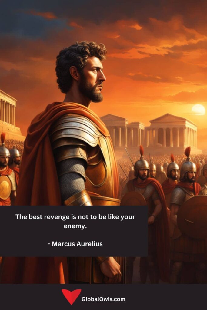 Anger Quotes The best revenge is not to be like your enemy. - Marcus Aurelius