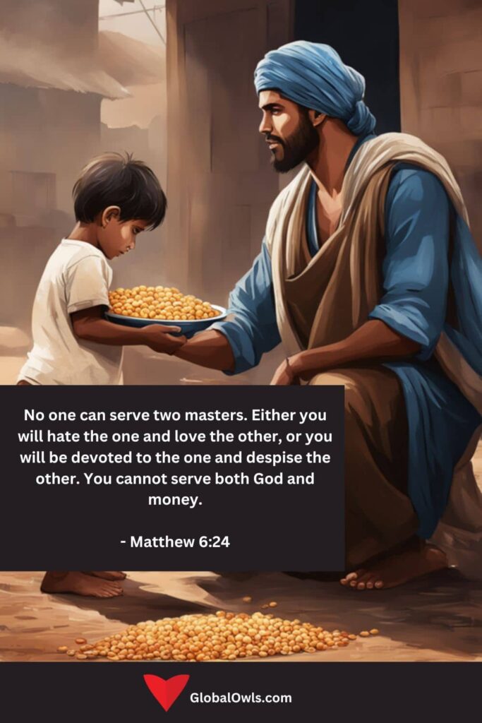 Greed Quotes No one can serve two masters. Either you will hate the one and love the other, or you will be devoted to the one and despise the other. You cannot serve both God and money. - Matthew