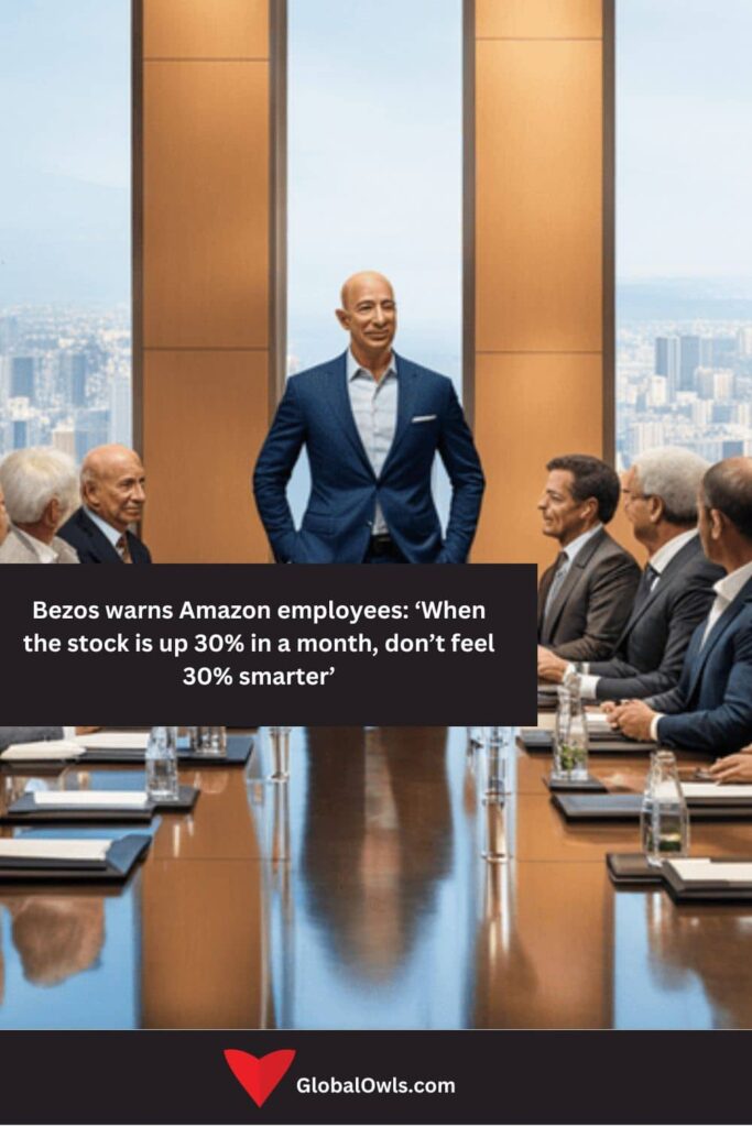 Bezos met en garde les employés d'Amazon : « Lorsque le titre augmente de 30 % en un mois, ne vous sentez pas 30 % plus intelligent »