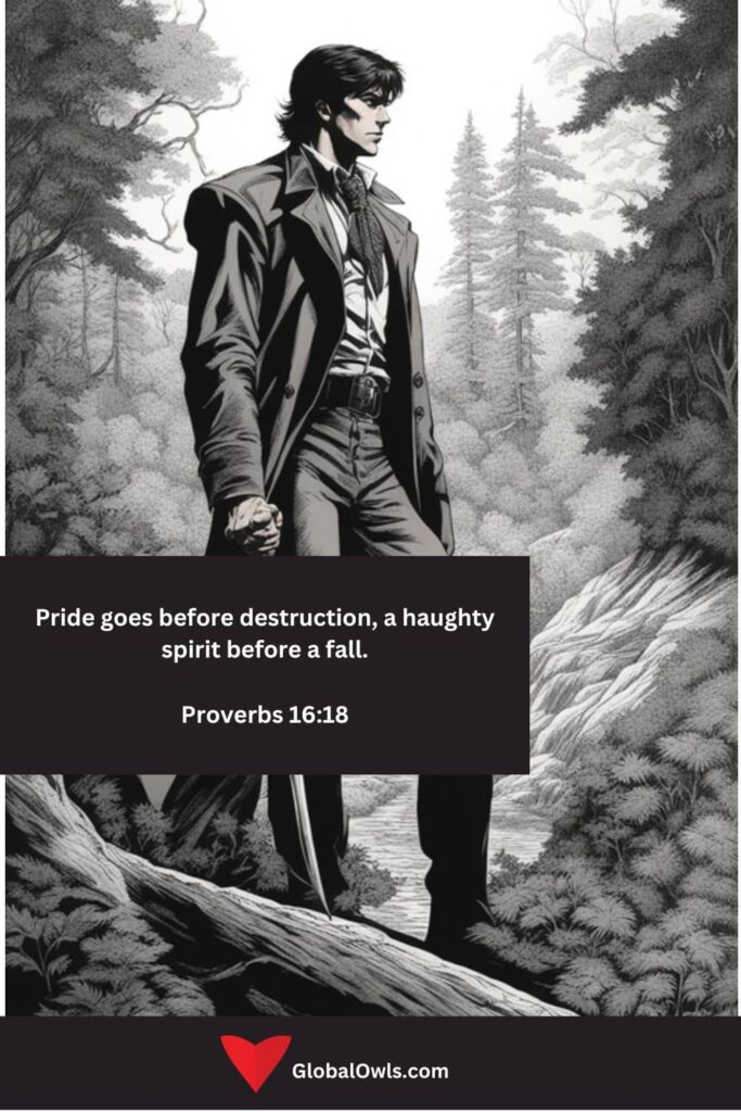 Pride Quotes Pride goes before destruction, a haughty spirit before a fall. Proverbs 1618