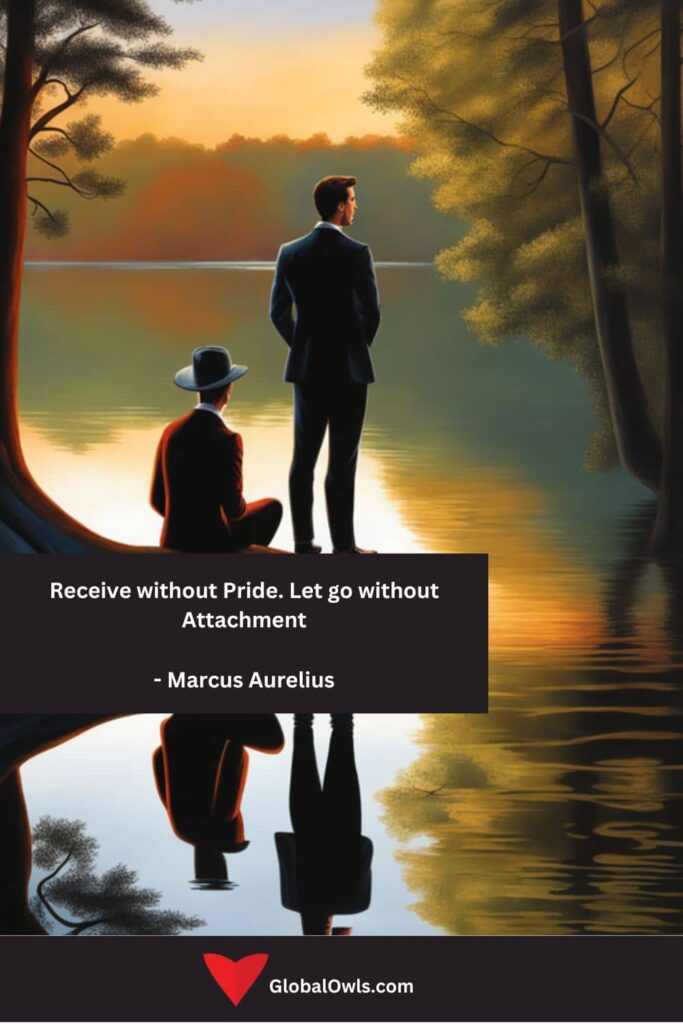 Pride Quotes Receive without Pride. Let go without Attachment - Marcus Aurelius