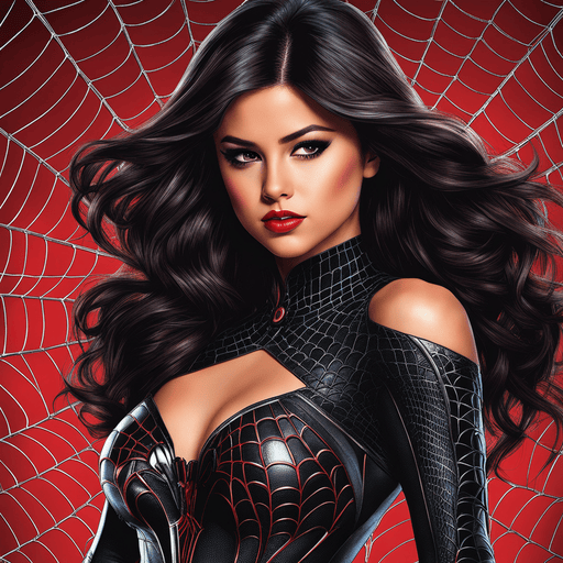 Selena Gomez AI Art as Spider Woman