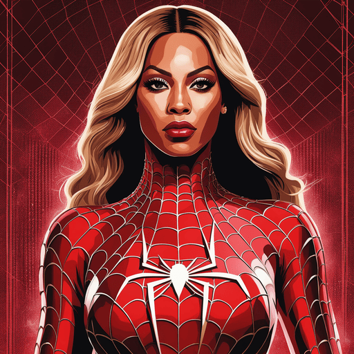 Ultra detailed Beyonce as Spider Woman AI Art