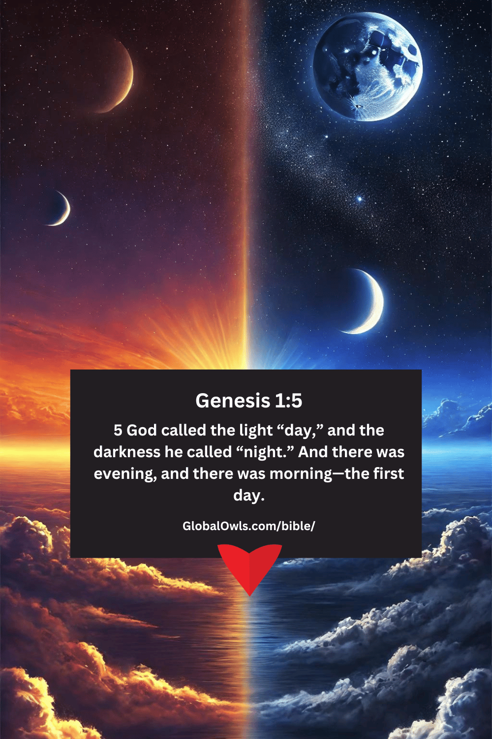 Genesis 1-5 God called the light “day,” and the darkness he called “night.” And there was evening, and there was morning—the first day.