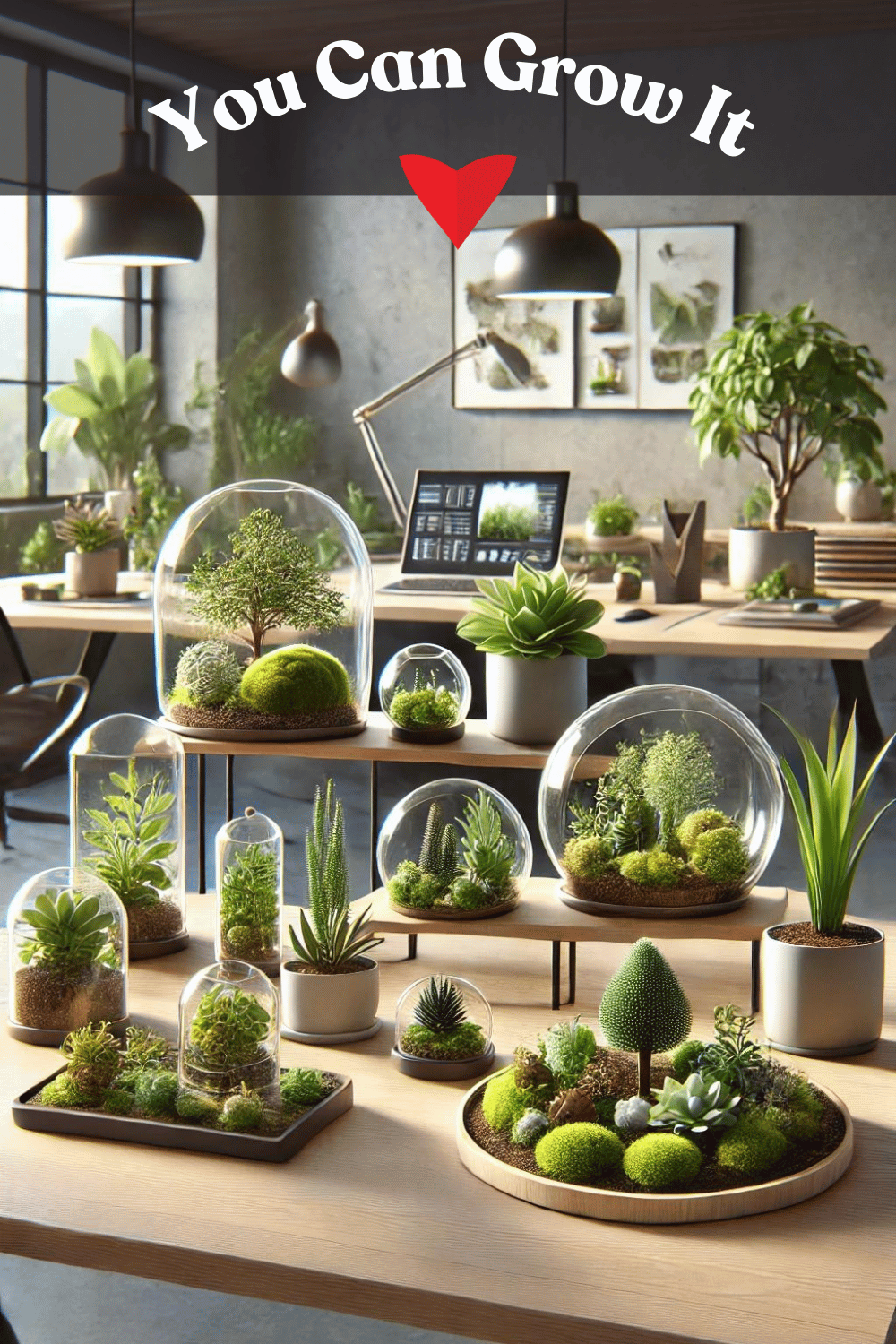 Indoor Gardening Ideas - Desk-Side Mini Gardens