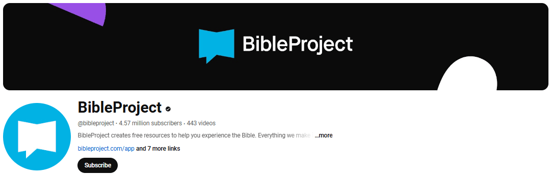 BibleProject - Top Chirstian YouTube Channels