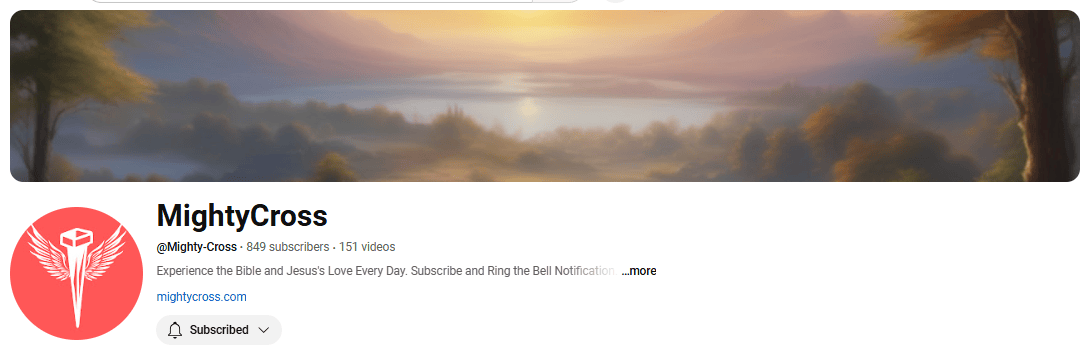 mightycross christian youtube channel